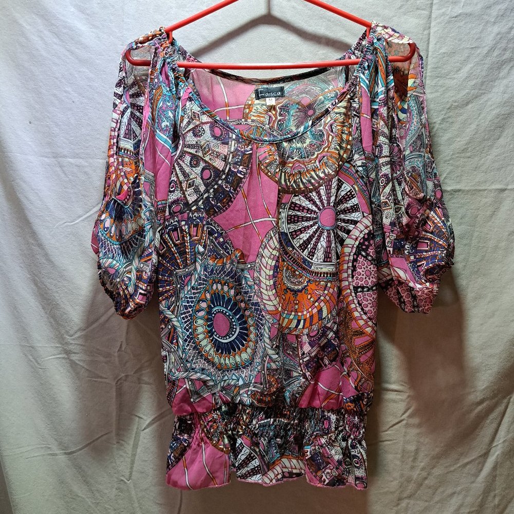 Women's floral pattern blouse